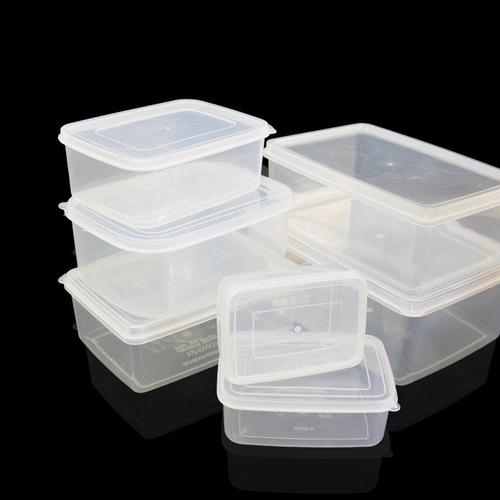 长方形透明塑料保鲜盒批发密封冷藏盒冰箱食物收纳盒食品级储物盒图片